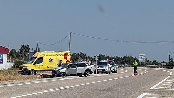 Tres heridos en un accidente múltiple en la N-630 en León
