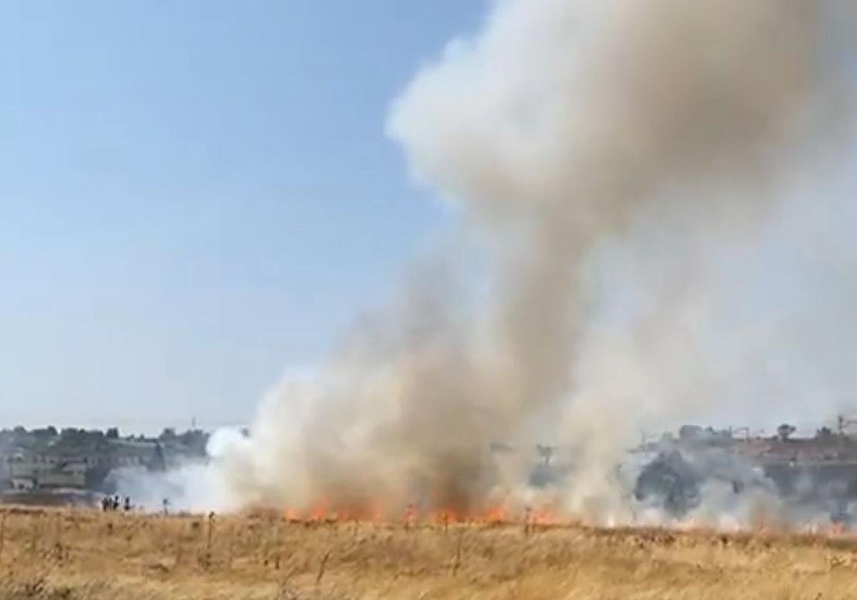 Imagen del incendio de Villacedré.