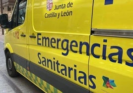 Imagen de una ambulancia en una intervención