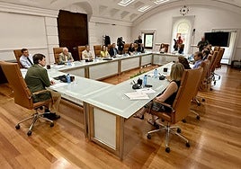 Fernández Mañueco preside la reunión de trabajo donde se han anunciado las primeras ayudas.