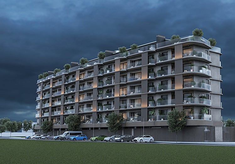 Viviendas Zenit Lastra de noche