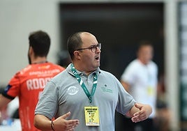 Dani Gordo, en el partido de la Supercopa Ibérica ante el Abanca Ademar