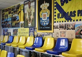 Imagen de la grada de la peña de la UD Las Palmas en La Bañeza