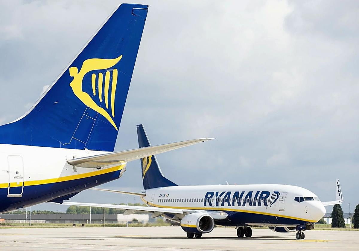 Aviones de Ryanair.