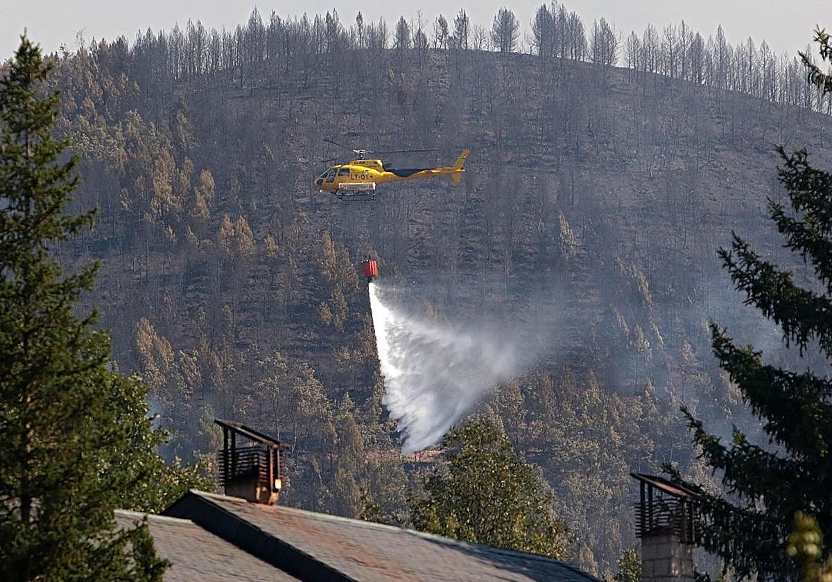 Imagen de archivo del incendio de Garaño, en León