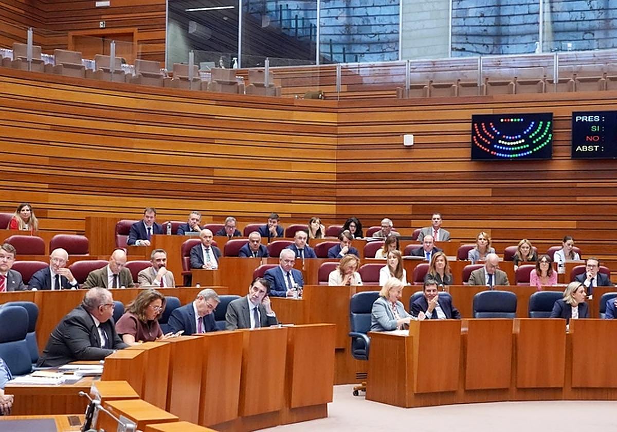 Votación en la segunda sesión del pleno de las cortes.