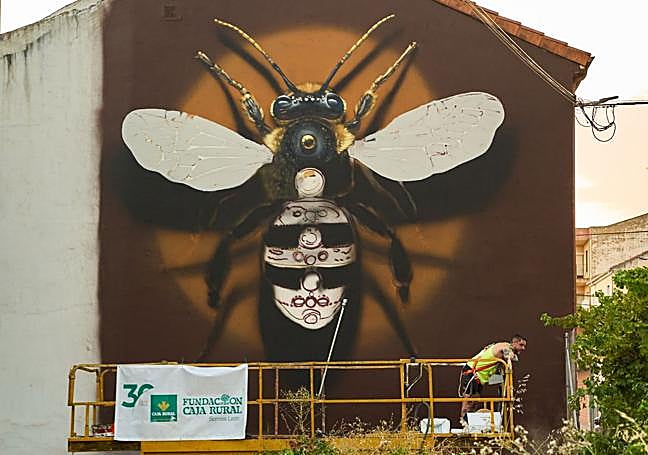 Proceso de creación del mural.