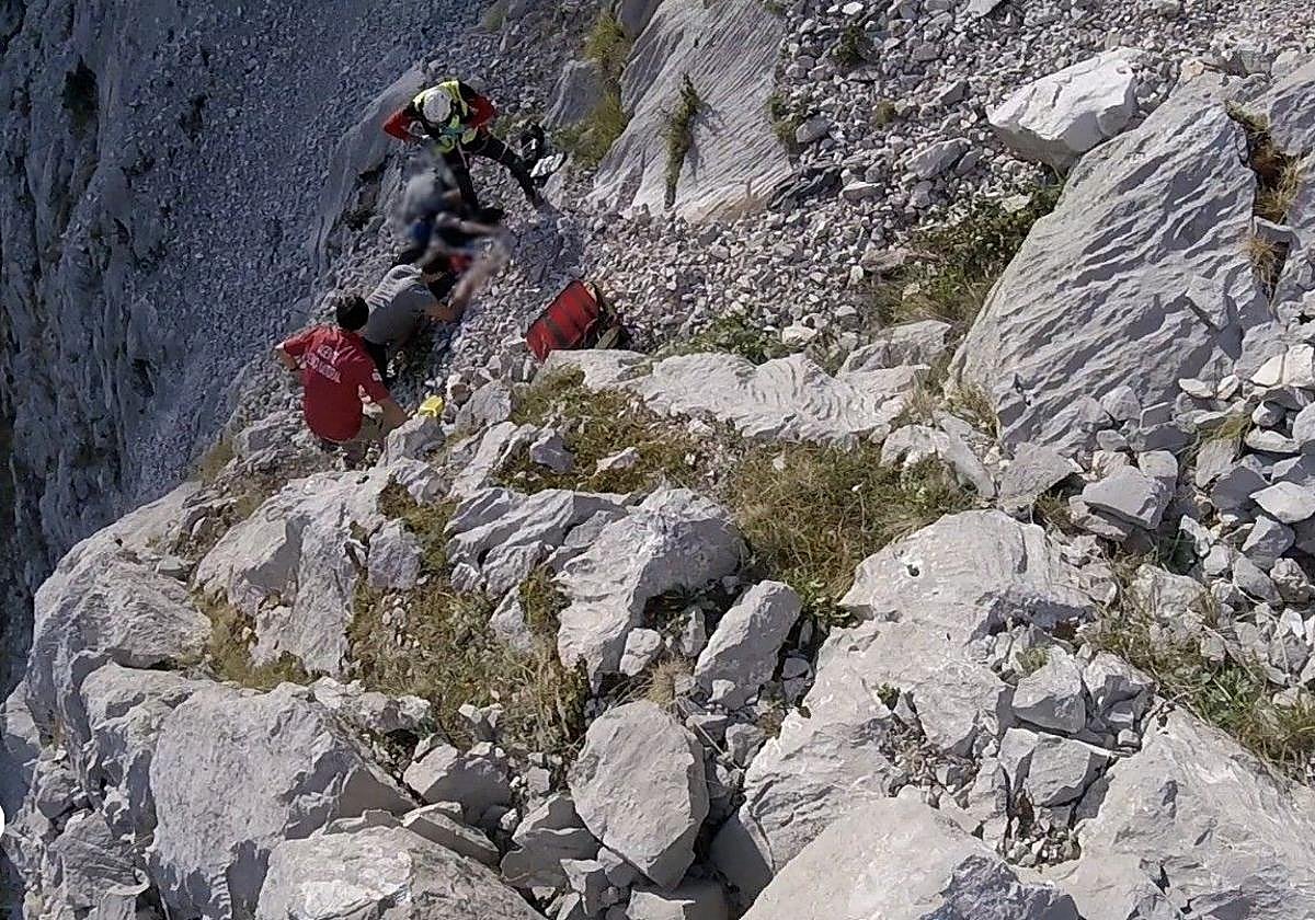 Rescate de la senderista.