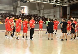Imagen del entrenamiento del Abanca Ademar