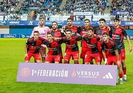 Imagen de la Deportiva ante el Real Avilés