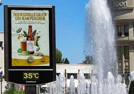 Imagen de un termómetro en León.