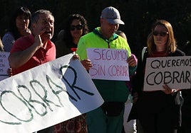 Protesta en San Andrés del Rabanedo.