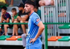 Chris Bueno, en un partido con el Atlético Astorga
