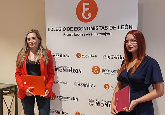 La decana del Colegio de Economistas y la gerente de la Fundación Monteleón.