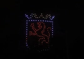 Drones que el pasado año iluminaron San Froilán en León.