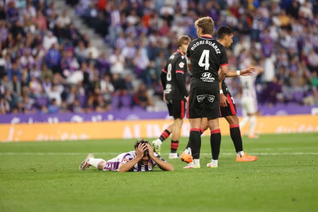 Imagen del partido entre el Real Valladolid y la Cultural.