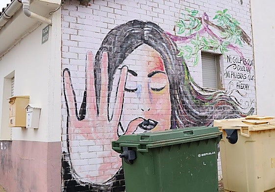 Un mural en las inmediaciones de la plaza Mayor.