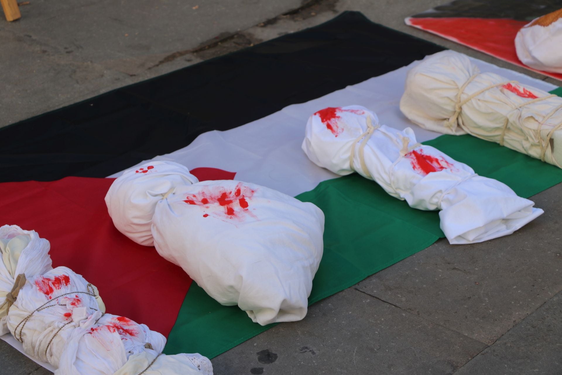 Imágenes de la lectura por Palestina en León