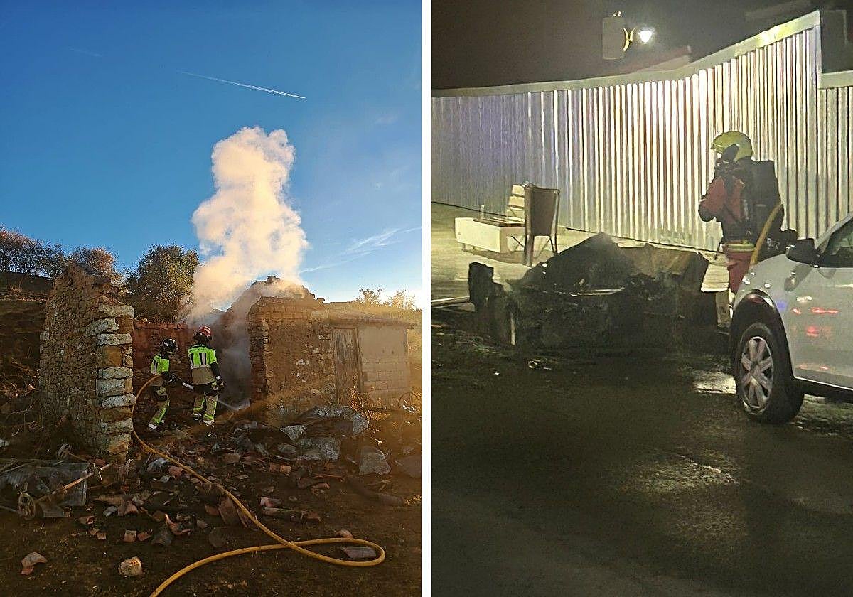 Incendio en un pueblo y en León ciudad.