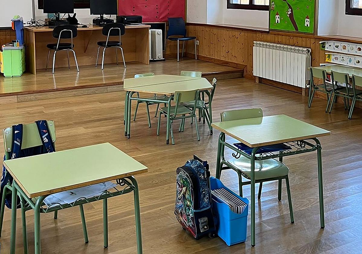 Aula del CRA de Posada de Valdeón en Oseja de Sajambre.