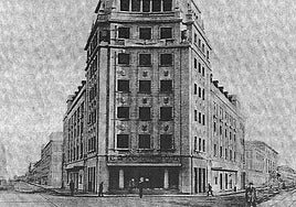 El edificio del Teatro Emperador en un antiguo grabado.