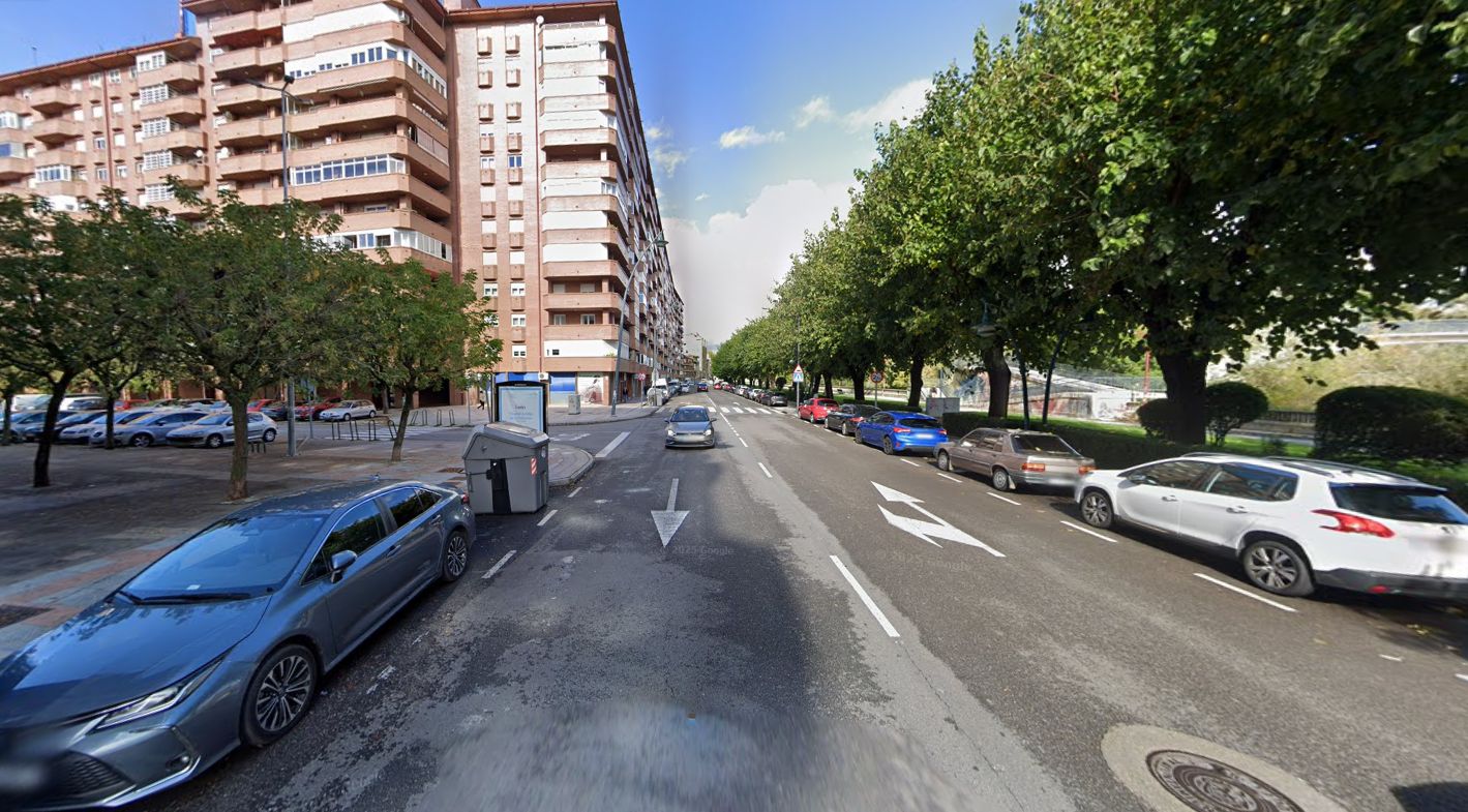 El paseo de Salamanca en León, en la zona del accidente.