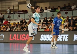 Un instante del partido en el Palacio de los Deportes.