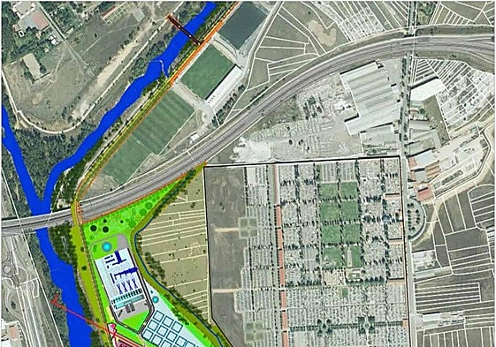 Plano del proyecto de la central de biomasa en León.