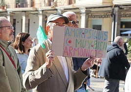 Imagen de uno de los manifestantes en el Día de la Salud Mental.