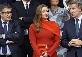 Ester Muñoz, diputada popular por León, en el desfile de las Fuerzas Armadas en Madrid de este domingo.
