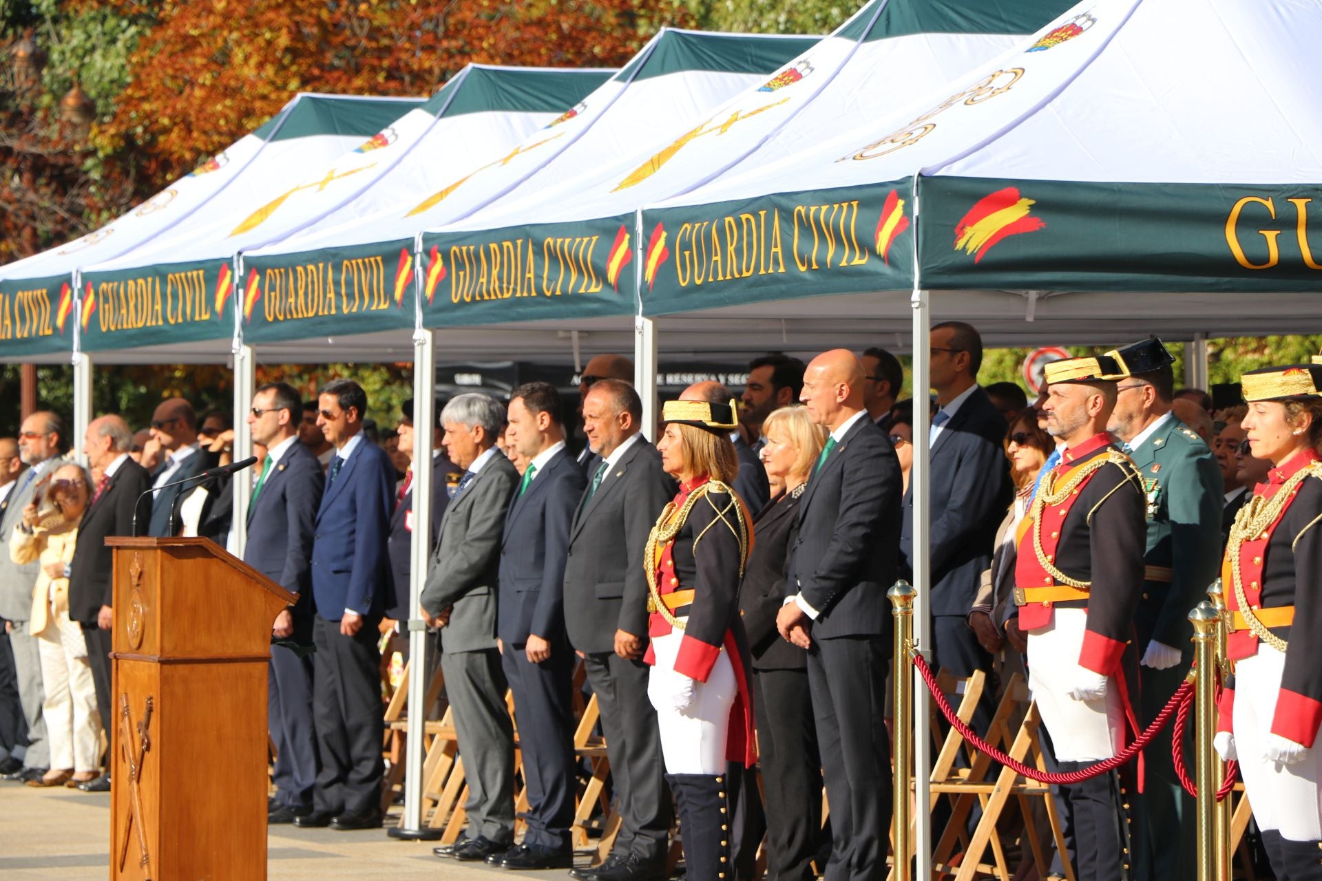 Todas las imágenes del desfile y el acto por el Día del Pilar en León