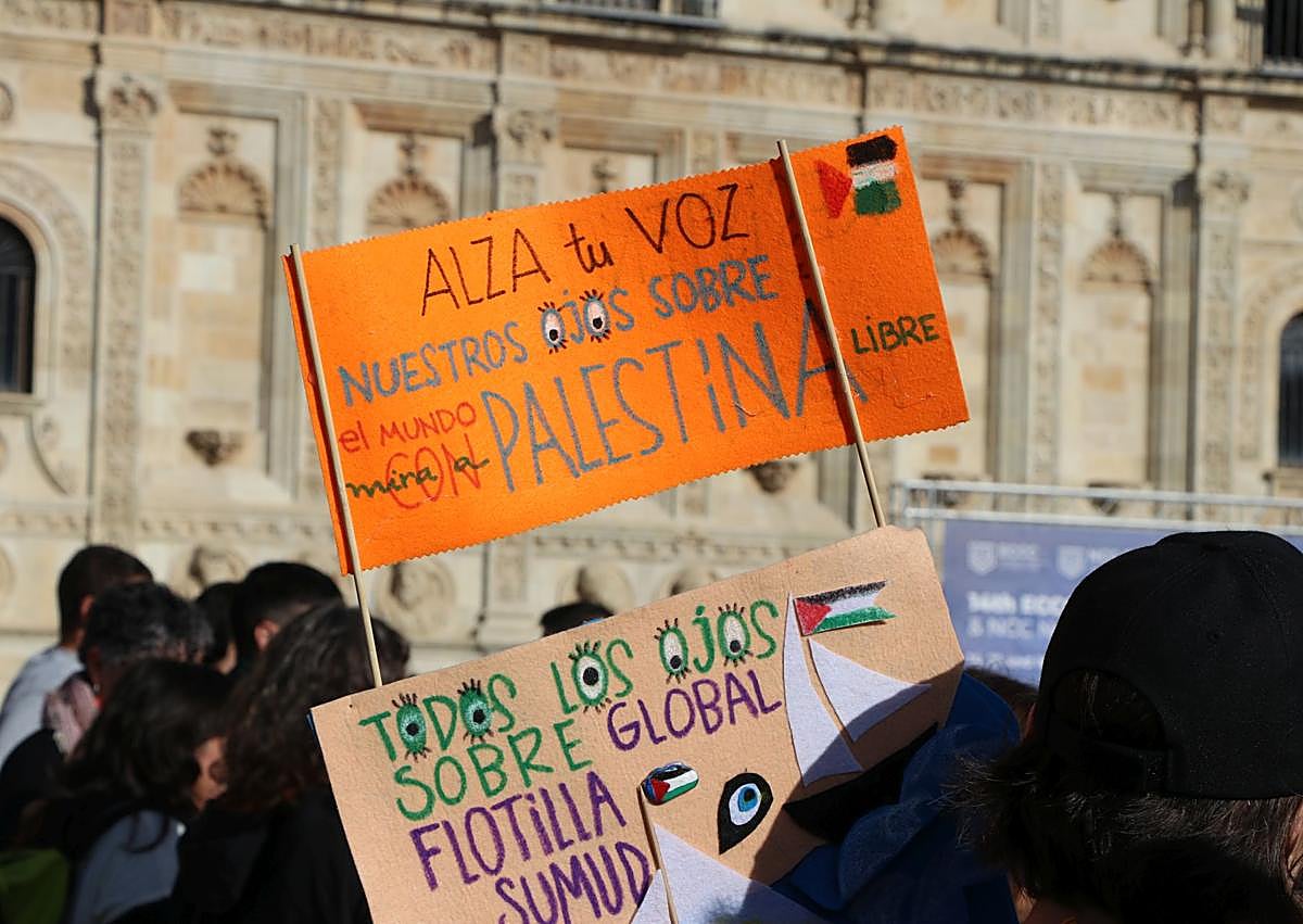 Imagen secundaria 1 - León en huelga el 15-O: estudiantes y sindicatos paran por el «plan de paz falso de Trump»