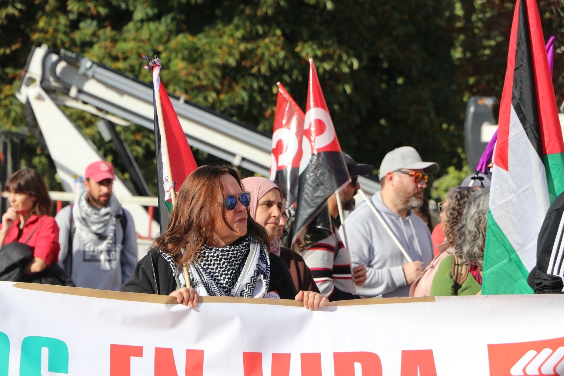 Las imágenes de la manifestación por Palestina en León
