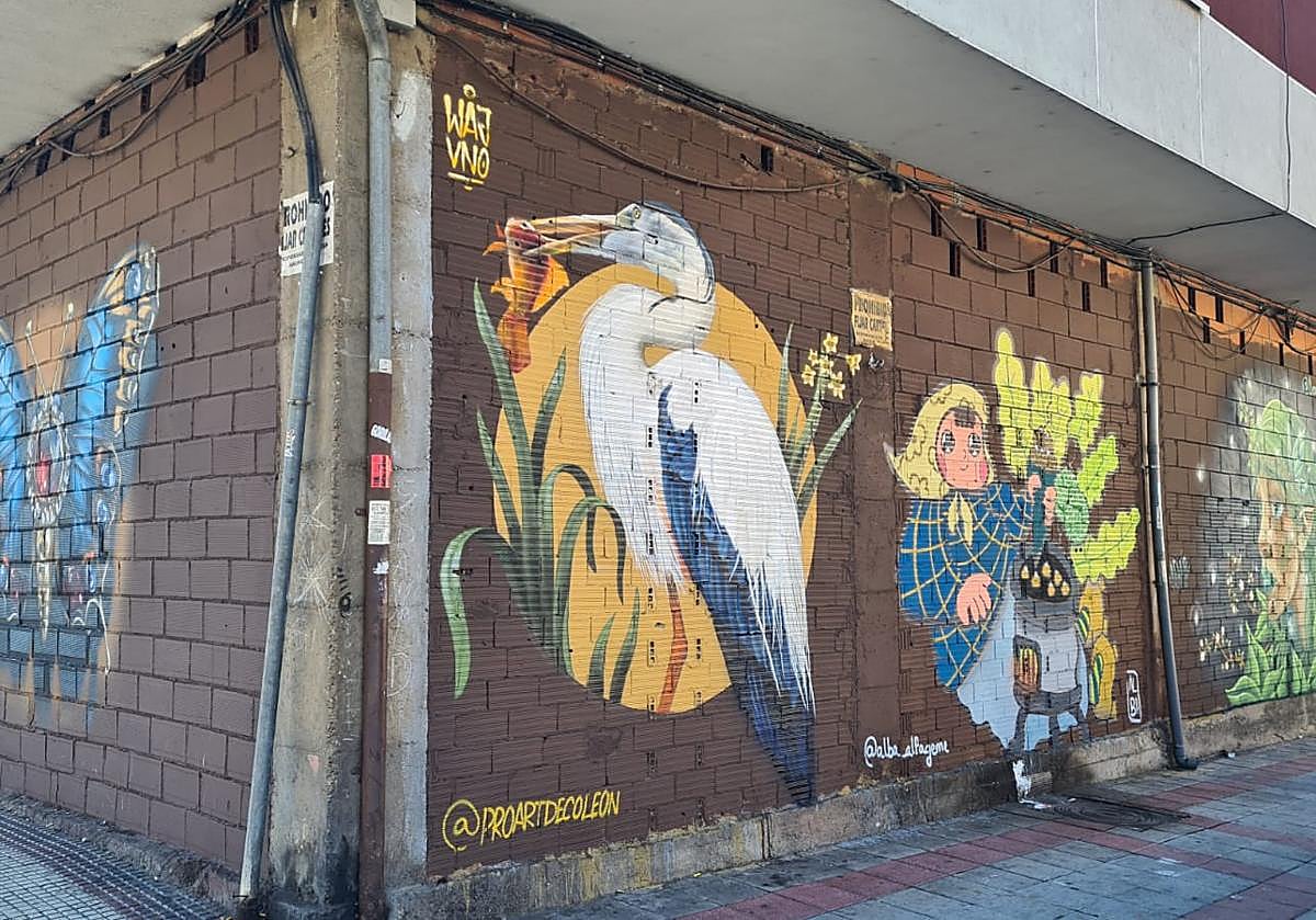 Esquina con pintadas de grafitis.