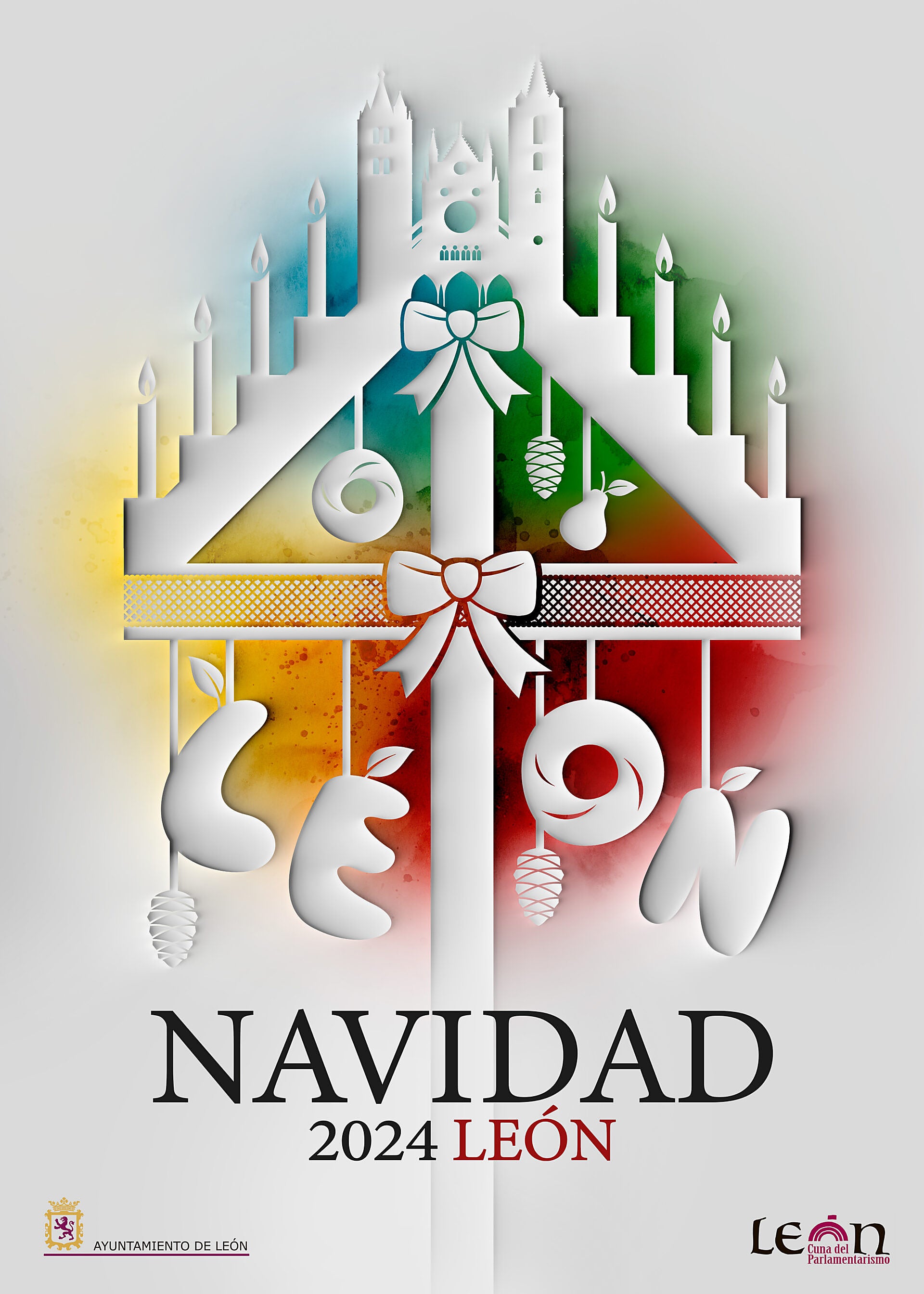 Cartel de la Navidad en León 2024-2025.
