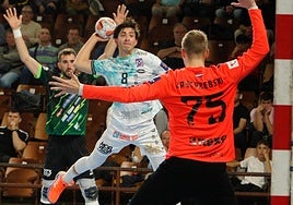 Darío Sanz, en una acción ante el Nexe el pasado martes.