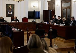 Un instante del juicio en León.