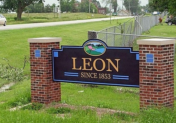 Entrada a Leon, en el estado de Iowa.