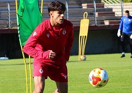 Larios, en un entrenamiento de la Cultural.