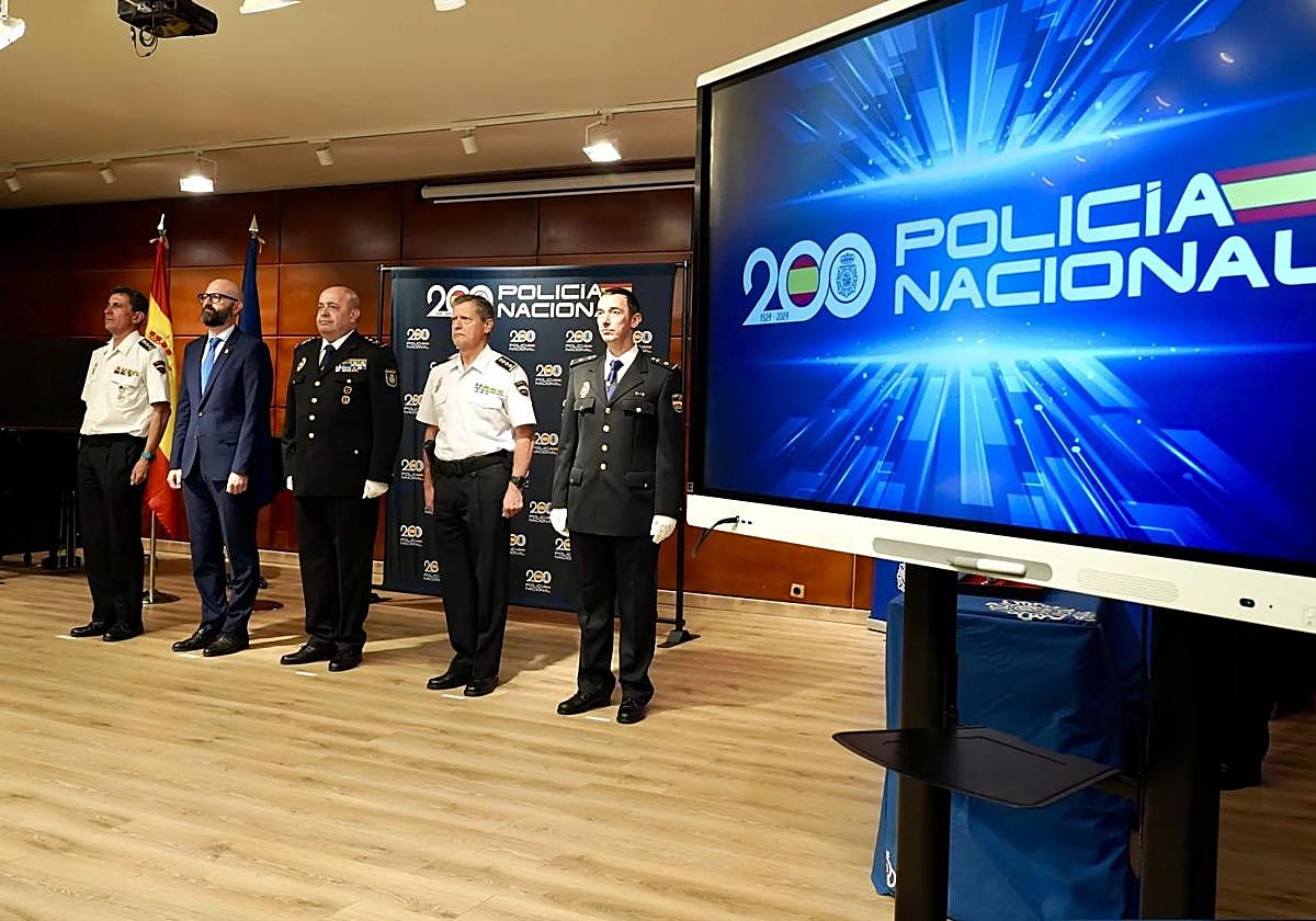 Acto de toma de posesión en junio del inspector jefe de la Policía Nacional de Astorga.