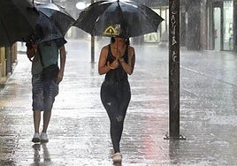 Lluvia en León.