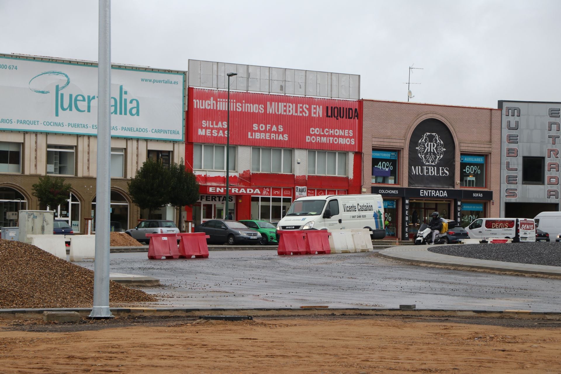 Así avanzan las obras de la nueva rotonda de la N-120