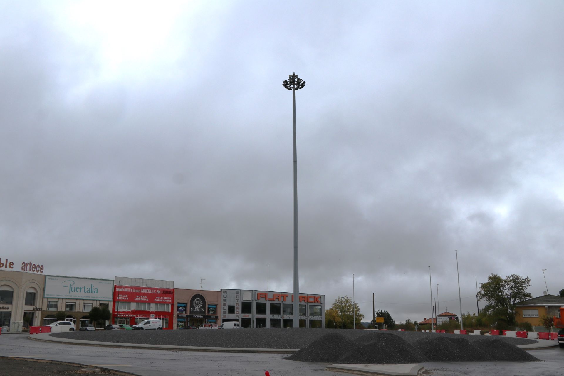 Así avanzan las obras de la nueva rotonda de la N-120