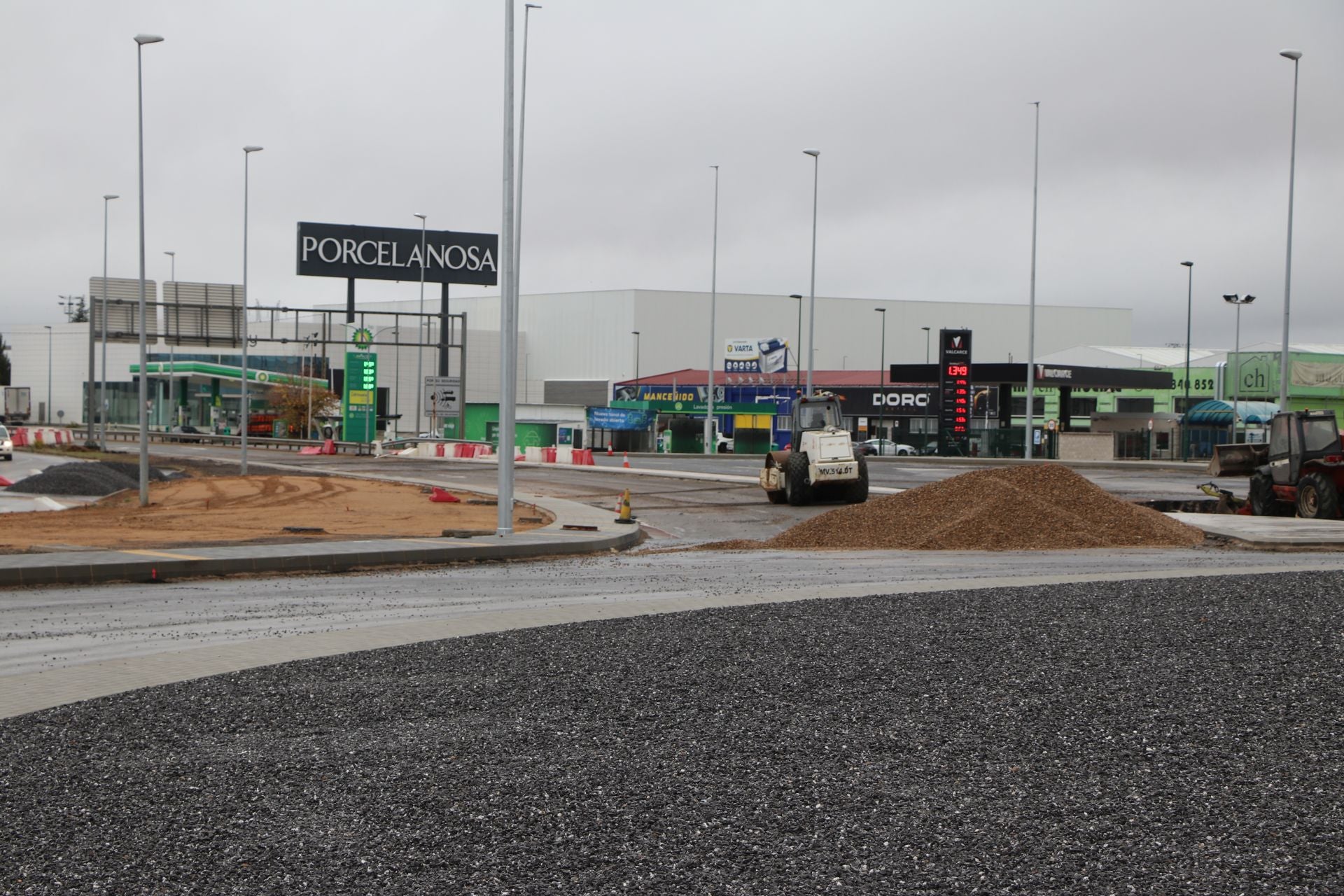 Así avanzan las obras de la nueva rotonda de la N-120