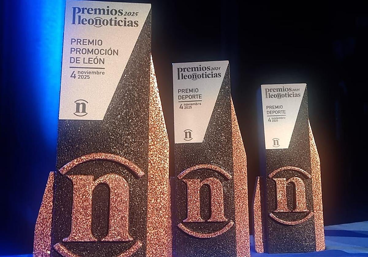 Imagen de uno de los trofeos en los Premios Leonoticias 2025