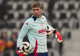Fran González, con la Selección Española.