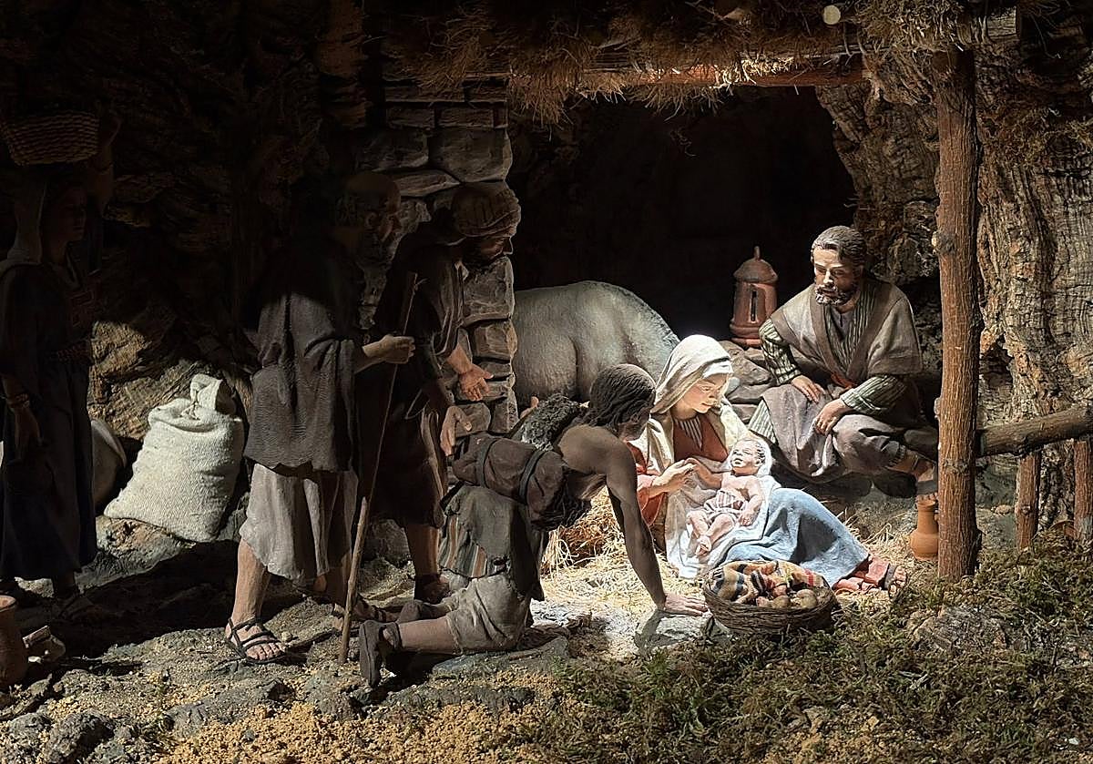 Imagen del Belén instalado en León.