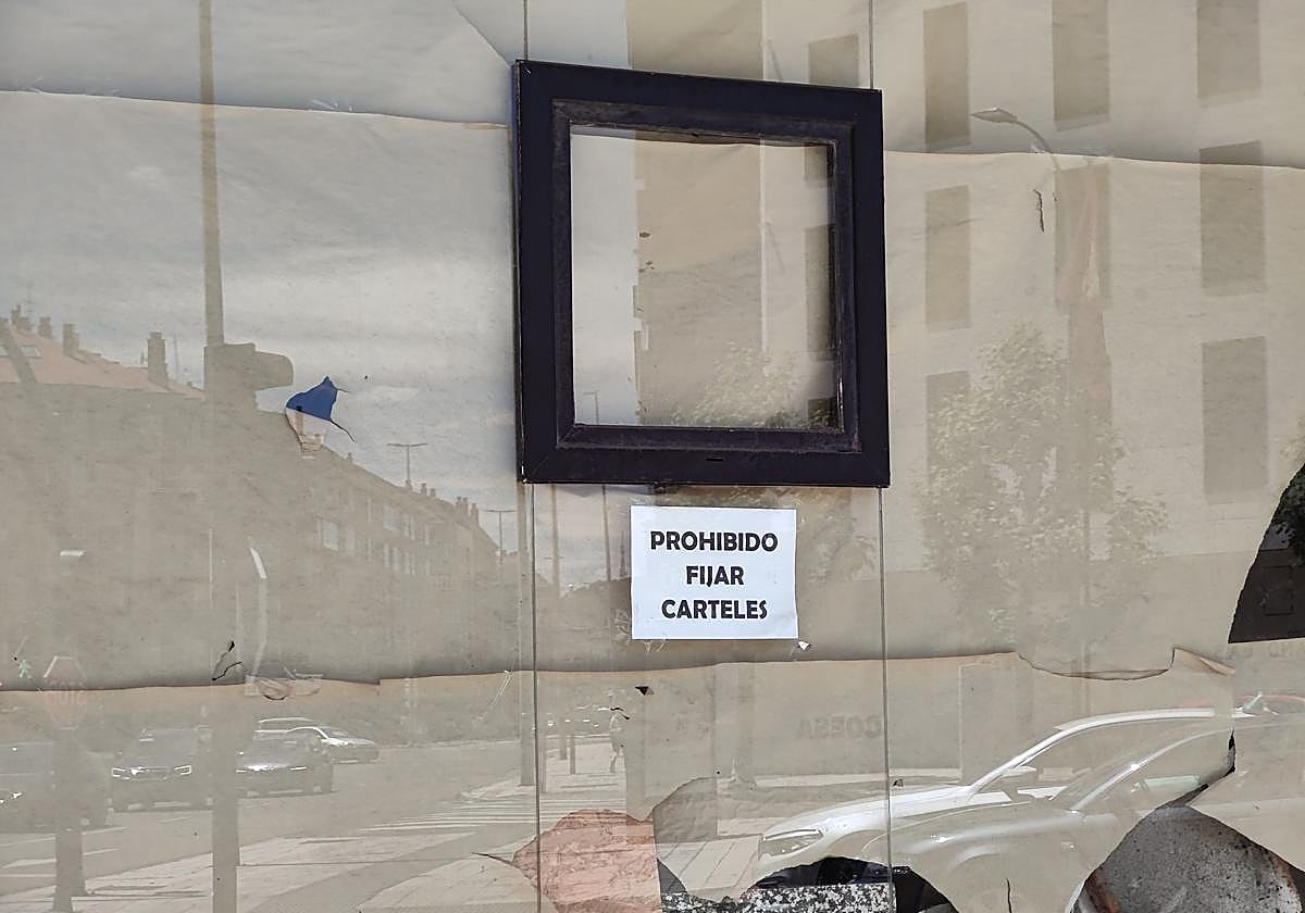 Un local cerrado en León.