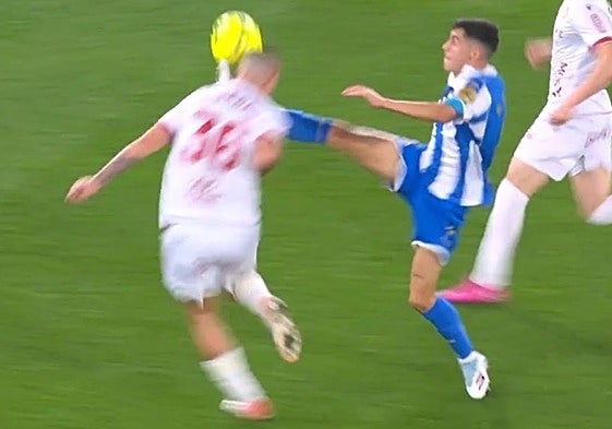 Imagen de la acción del juego brusco grave.