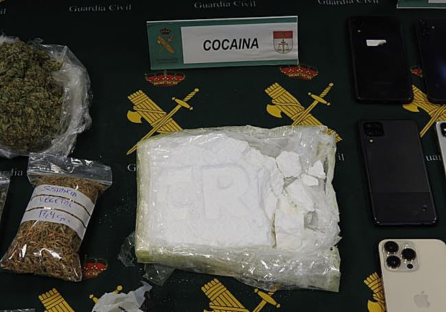 Cocaína decomisada en la operación de la Guardia Civil en León.
